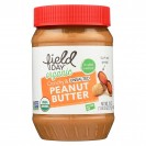 Field Day Organic Easy Spread Peanut Butter, Crunchy, No Salt (12x18Oz)