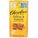 Chocolove Milk Choc Toffee & Almond Bar (12x3.2 Oz)